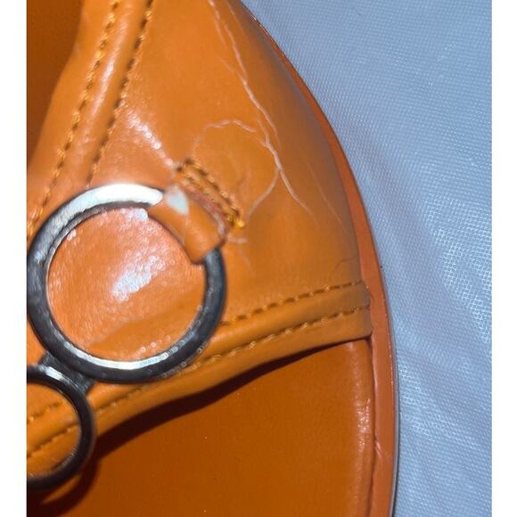 Splash Women's Orange Heel Casual Slide Sandals Open Toe Slip On Size 5.5 - Picture 10 of 11